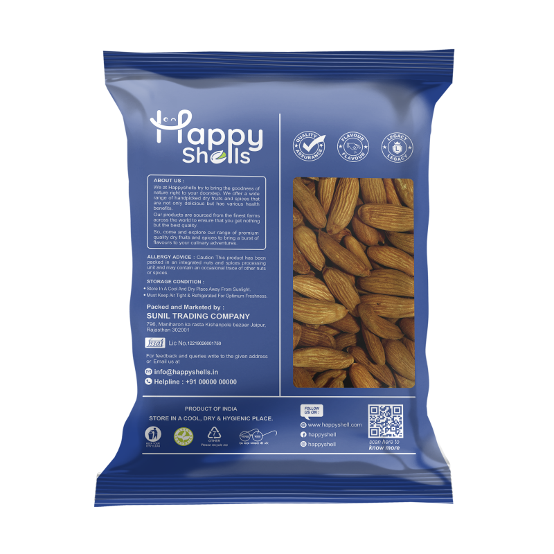 Sattarbai Almonds /Sattarbai Giri — alternate view